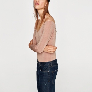 Ribbed High Neck Sweater